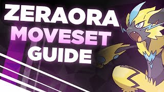 Zeraora Moveset Guide How to use Zeraora Pokemon Ultra Sun and Moon w PokeaimMD [upl. by Ymac]