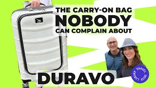 Best Carry On Luggage in 2024 IN DEPTH Duravo Front Pocket CarryOn Bag Review [upl. by Joete]