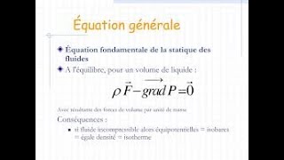 Statique des fluides  thermodinamique  PHYSIQUE CPGE Partie 2 [upl. by Eatnohs210]