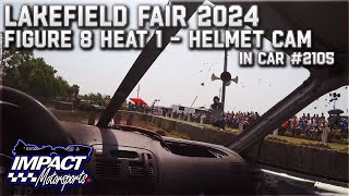 HELMET CAM  2024 Lakefield Fair Figure 8 Heat 1 [upl. by Akemehc]