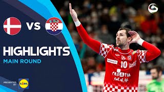 Denmark vs Croatia  Highlights  Main Round  Mens EHF EURO 2022 [upl. by Aronoff658]