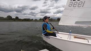 Optimist Sailing Victor Causes Capsize [upl. by Christen]