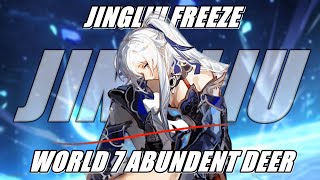 Jingliu Freeze vs Abundent Deer World 7  Honkai Star Rail [upl. by Nodnek]