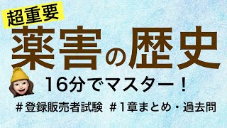 【1章薬害の歴史】薬剤師が解説する登録販売者試験 [upl. by Eeluj]