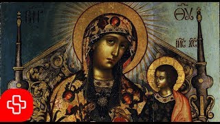 Greek Byzantine orthodox chant Agni Parthene Αγνή Παρθένε Lyric Video [upl. by Greiner]