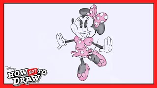 Minnie Mouse Cartoon Comes to Life 🖌  How NOT To Draw  disneychannel [upl. by Finlay]