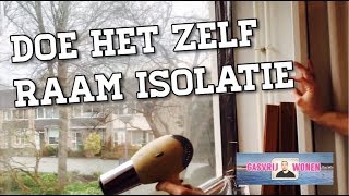 Snel en goedkoop zelf glas isoleren raam isolatiefolie [upl. by Naahs]