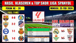 Hasil Liga Spanyol Tadi Malam  BARCELONA vs GETAFE  ALMERIA vs ATLETICO  Laliga 2024 Pekan 26 [upl. by Jarrod42]