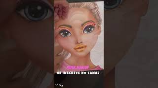 paper makeup  maquiagem de papel ASMR shorts asmr makeup [upl. by Swigart510]