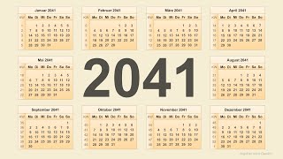 Kalender 2041 [upl. by Koralle429]