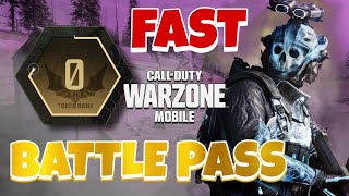 FASTEST WAY TO LEVEL UP WARZONE MOBILE BATTLE PASSWZM TIPS AND TRICKS [upl. by Luahs]