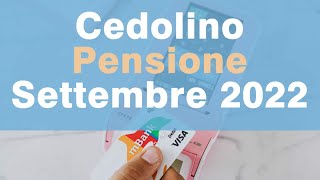 Cedolino della Pensione INPS di settembre 2022 [upl. by Lizzy701]