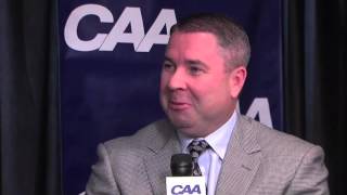 2015 CAAHoops Media Day Live  Towsons Pat Skerry [upl. by Nireil741]