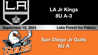 2024 09 15 LA Kings 8U A3 vs San Diego Gulls 8U A [upl. by Eirallam]