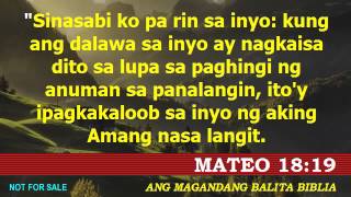 Magandang Balita Biblia  Mateo 18 [upl. by Eiloj]