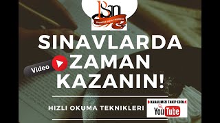 Sınav Kazandıran Hızlı Okuma Teknikleri Seminer [upl. by Akili]