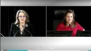 FLASHBACK Freeland crossexamined by civil groups at Emergencies Act Inquiry [upl. by Noeht309]