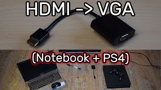 HDMI auf VGA AdapterKonverter Test mit Notebook Playstation 4 und Nokia Streaming Box 8000 [upl. by Meehan]