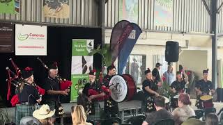 MorissetShow2024  ClanMcEwan pipeband plays Peter Allen and The Seekers Australiana LakeMac [upl. by Chew]