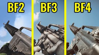 Battlefield 2 vs 3 vs 4  Weapons Comparison [upl. by Brazee]