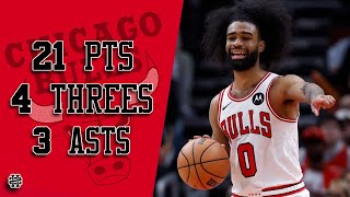 Coby White 21 pts 4 threes 3 asts vs Magic 2425 season [upl. by Tatia]