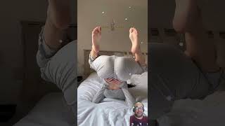 STRETCHING MORNING ROUTINE ON BED yoga at home yogayoga girlstretching [upl. by Ecinue314]