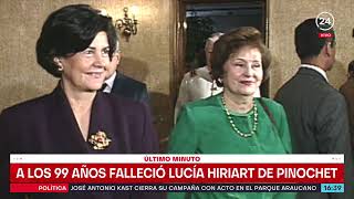 Muere Lucía Hiriart viuda de Augusto Pinochet [upl. by Elgna]