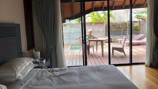 Hilton Moorea Lagoon Resort  King Garden Pool Bungalow [upl. by Ahsemik]