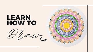 Colorful Mandala drawing Stepbystep process [upl. by Eimas]