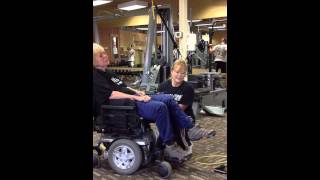 Leg workout for wheelchair [upl. by Ylrebmit]