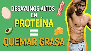 ¿Porque los Desayunos Altos en PROTEÍNA te pueden ayudar a QUEMAR GRASA  Basado en Ciencia [upl. by Medardas]