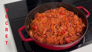 Braised cabbage with bacon and beans [upl. by Aaron]