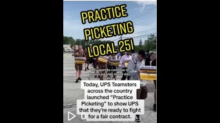 UPS Teamsters Practice Picketing in Local 251 [upl. by Pam]