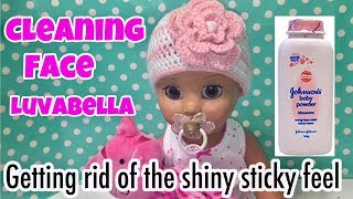 How to clean Luvabella or Luvabeau to get LINT and UNNATURAL SHINE TO HER FACE [upl. by Nicky]