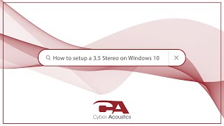 How to set up Cyber Acoustics 3 piece speakers connection to windows 10 computers  Cyber Acoustics [upl. by Genevieve]