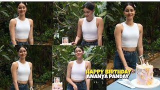 Ananya Panday celebrates her birthday with the media [upl. by Ibok]