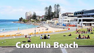 Walking around CRONULLA BEACH in Sydney Australia  Beach Ambience [upl. by Laurette]