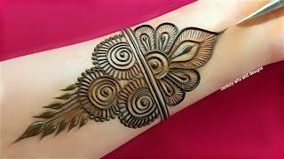 New stylish full hand mehndi design  easy mehndi design  mehndi ka design  mehndi design  mehndi [upl. by Erolyat924]