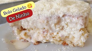 BOLO GELADO DE NINHO 😍  BOLO DE LEITE NINHO GELADO [upl. by Oznol]