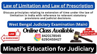 Law of Limitation and Law of Prescription I Net Qualified Faculty in Law I Online Classes Available [upl. by Anyehs]