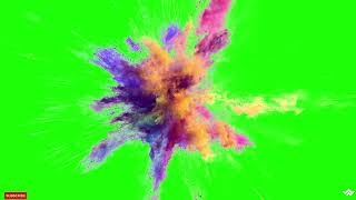 4K Color Ink Particles Burst Green Screen Video  Color powder explosion  Chroma key [upl. by Juliane]