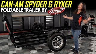 CanAm Spyder amp Ryker quotFoldablequot Trailer by Stinger [upl. by Judi37]