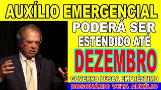 AUXÍLIO PODERÁ SER ESTENDIDO BOLSONARIO VETA AUXÍLIO 1200 [upl. by Ilujna]