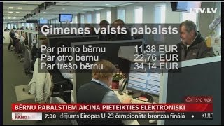 Bērnu pabalstiem aicina pieteikties elektroniski [upl. by Malim56]