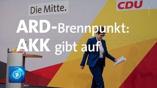 KrampKarrenbauer gibt auf – Machtkampf in der CDU  Brennpunkt [upl. by Llerral]