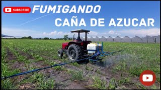 Fumigando herbicida en Caña de azúcar con aspersora swissmex [upl. by Akired638]