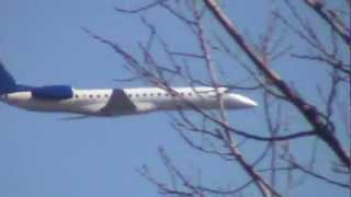 Chautauqua quotUnbrandedquot ERJ145 Takeoff from DTW 32913 [upl. by Ferdy]