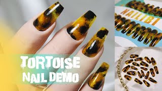 Tortie Nails  Gel Demo [upl. by Nnomae]