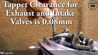 Honda cg 125 tappet settings  Valve clearance adjustment for Motorcycle [upl. by Cayla]