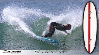 Jeffreys Bay surfing in style  Signature Board Tech with JBay shaper DES SAWYER  7ft funboard [upl. by Kcirddec6]